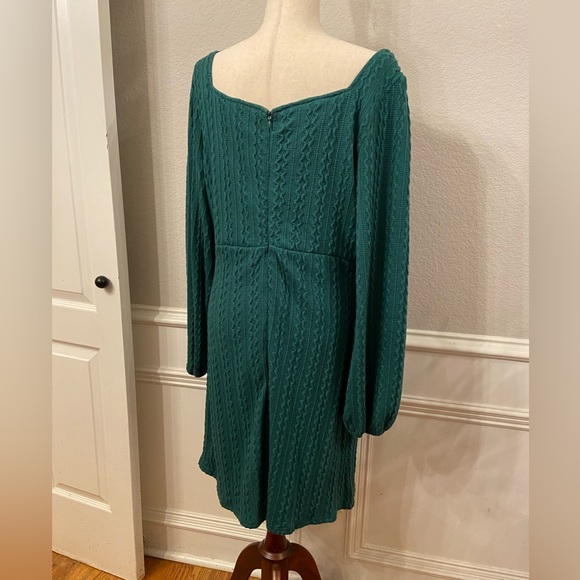 Hailey & Co. Boutique Green Cable Sweater Dress size 2X - Picture 4 of 10